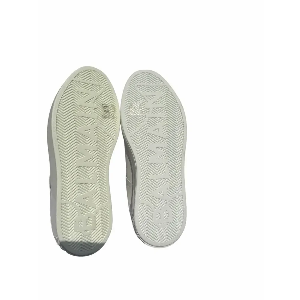 Balmain Paris B-Court White Leather Platform Sneakers EU 40 US 10 NIB